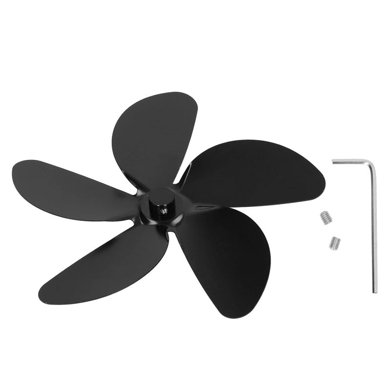 woobles Fireplace Fan Blade, Easy to Install Aluminum Alloy Wood Stove Fan for Household Use - Image 1